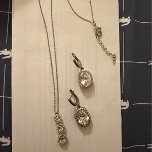Elegant Silver Necklace and Earring Set